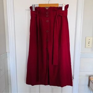 Zara linen blend midi skirt